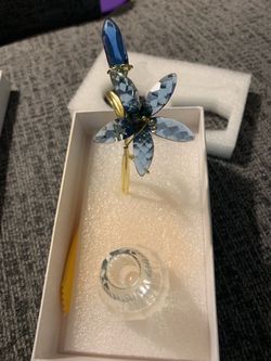 Crystal flower with vase