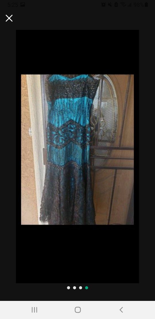 Black Turquoise Dress
