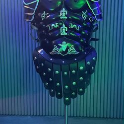 Medieval Roman Black Muscle Armor  with Helmet and Shou