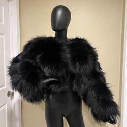 Genuine Raccoon Fur Coat Long Sleeve lined Trench Jacket Parka Puffer bomber fur