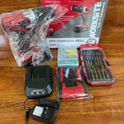 NEW 20V Cordless Electric Drill Screwdriver with 1300mA Lithium-Ion Battery