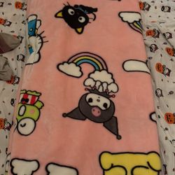 Pink Hello Kitty and Friends Blanket