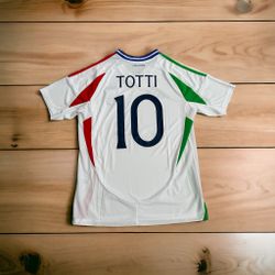 Soccer Jersey Italy Francesco Totti 10 Away White 2024 Euro Football Men Size