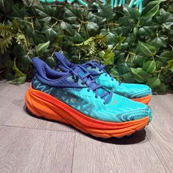Hoka One One Challenger ATR 7 Shoes Mens Size 9 D Teal Trail Running Sneakers