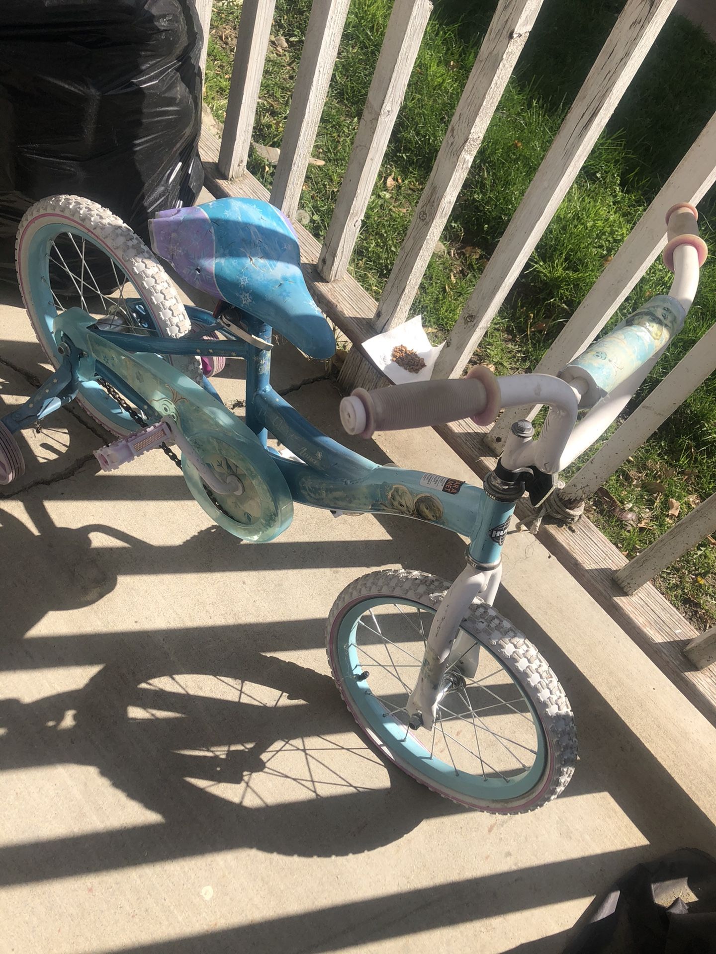 Girls bike with training wheels free just pick up