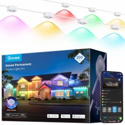 Govee Permanent Outdoor Lights Pro, 200ft with 120 RGBIC LED Lights, White