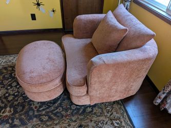 Oversized chair and ottoman