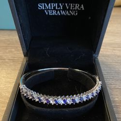 Vera Wang Sterling Silver Blue And White Sapphire Bracelet