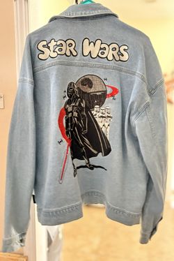 Disneyland Star Wars Denim Jacket Darth Vader Storm Troopers 2024