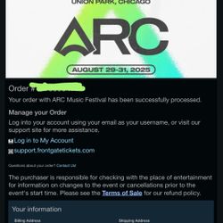 Arc Music Festival Ticket 