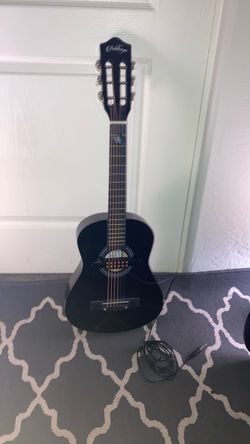 Ashthorpe Black Acoustic-Electric Guitar