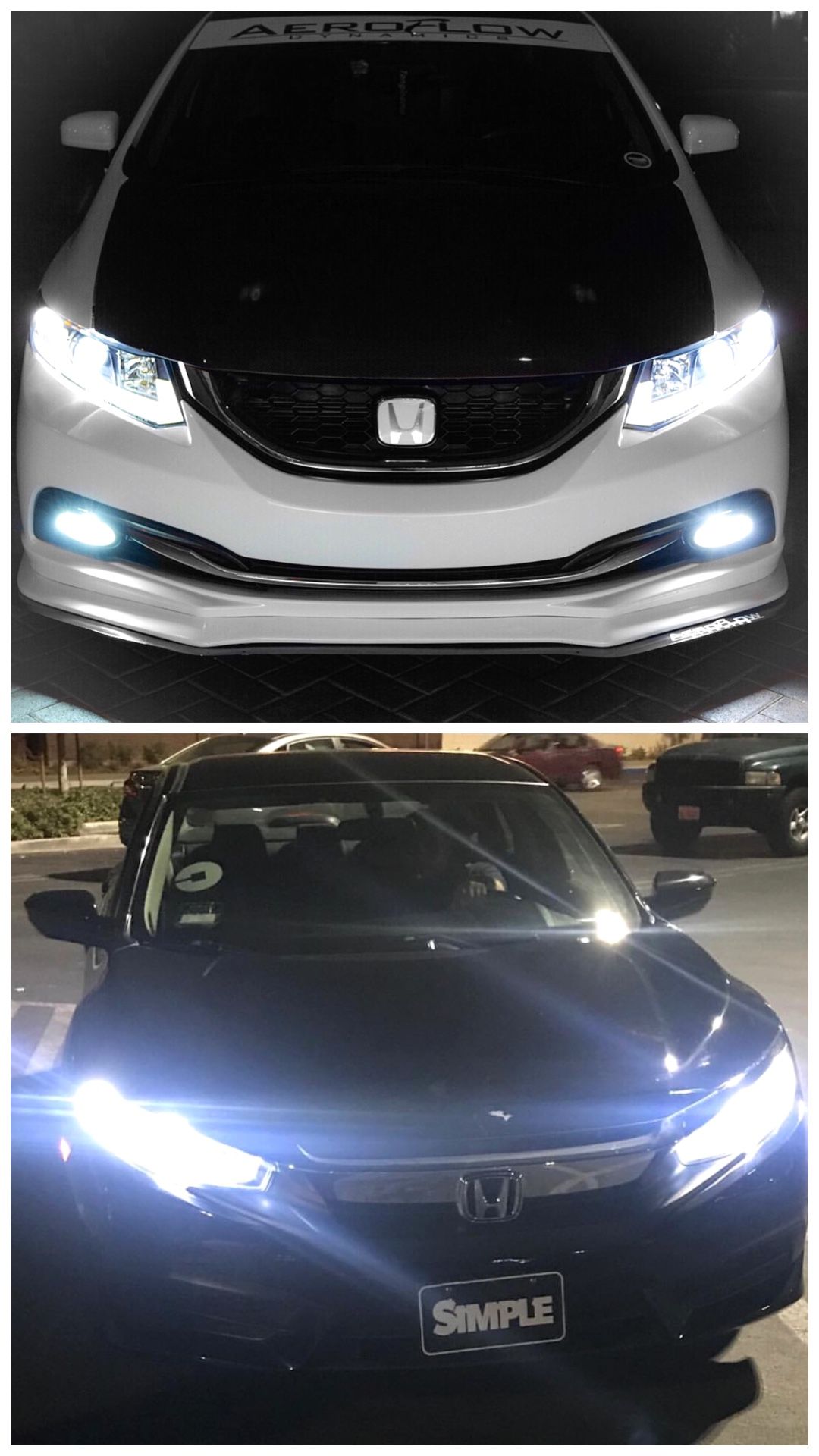 Ready for pick up led headlights or fog lights for ALL cars $25 & FREE license plate led