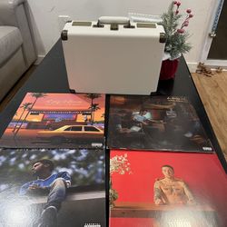 Crosley Record Player And 4 Albums