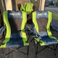2 Seahawks Oversize High-Back Folding Chairs