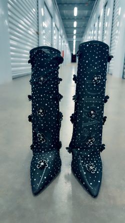 AZALEA WANG Marlowe Embellished Mid-calf Boot.