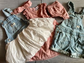 24 Month Baby Girl Dress And Overalls Oshkosh Daisy Fuentes 7 For All Mankind Brands 