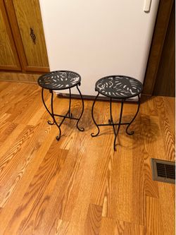 2 Metal Patio Tables