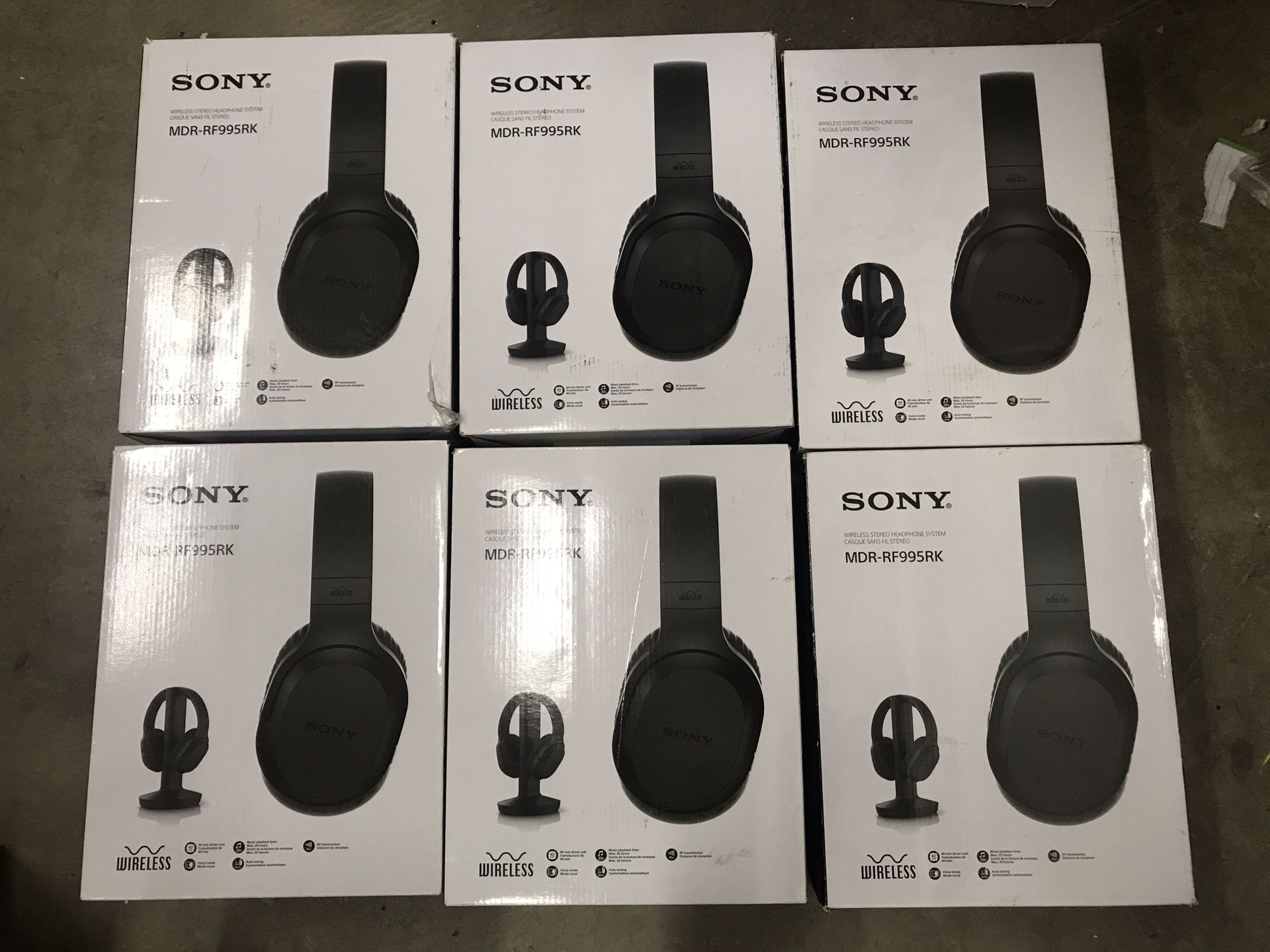 Qty Sony MDR RF995RK Wireless Home Theater Headphones