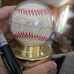 Authentic Baseball Autographed By Yankee Great Pat Kelly 