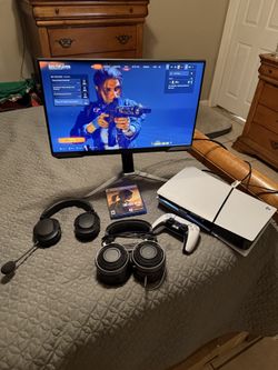 PS5 Slim, Headsets & Monitor Bundle