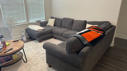 Large gray sectional