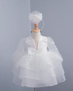 Flower girl dress , princess gown , birthday dress , wedding dress for toddler