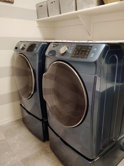 Samsung Front Load Washer & Dryer Set with pedestals for Sale!