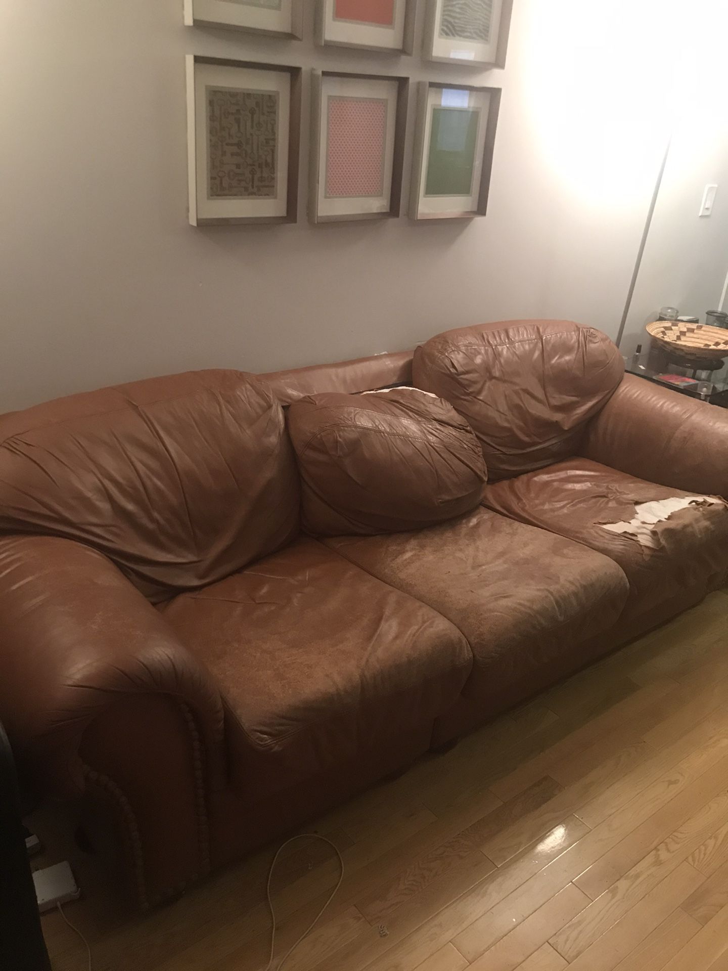 FREE LEATHER COUCH!!