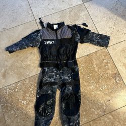 Police Swat Kids Costume Age 3-5 worn for 30 mins