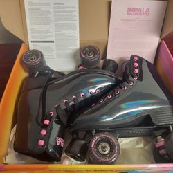 Impala Rollerskates, Black Holographic, Size 8 