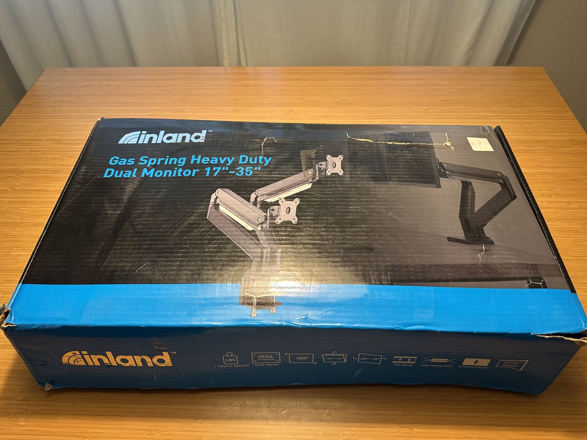 Inland gas, spring heavy duty dual monitor 17”-35”