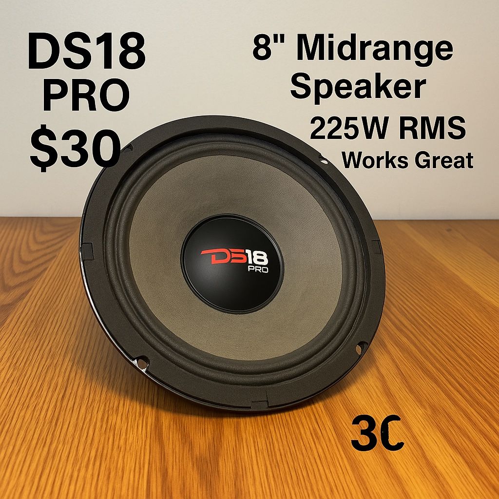 DS18 PRO 8” Midrange – 225W RMS – Loud & Clear
