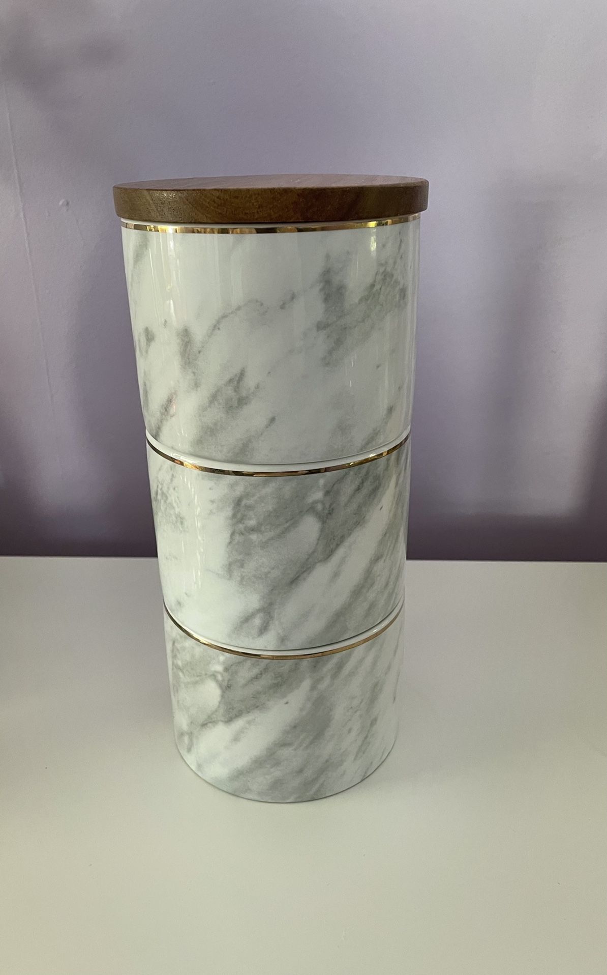 White Marble Ceramic Bathroom Storage