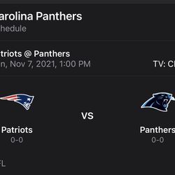 Patriots vs Panthers Tickets To Game