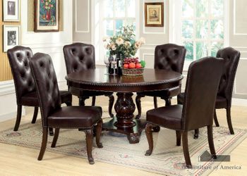new 5pc dining room set, table and 4 chairs 	CM3319RT-5PC-LEATHER	Dining Set