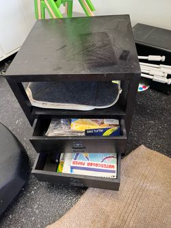 Black side table