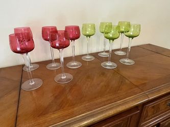 Antique French Baccarat crystal cut glasses 