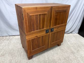 Solid Wood Paneled Side Cabinet