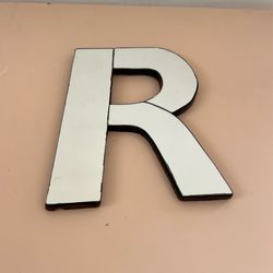 VINTAGE HANDMADE MIRRORED  “R” LETTER