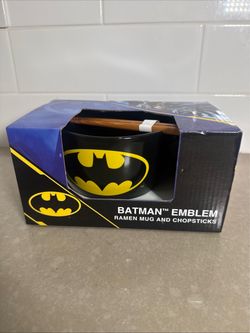 Batman Emblem Ramen Mug and Chopsticks Set