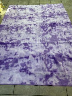 Tie die 7x10 shaggy area rug