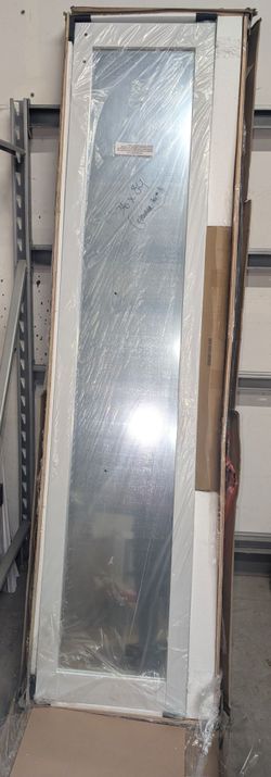 36"×84" Bifold Barn Doors Mirror Closet Door, Bi fold Sliding Barn Door with Hardware Include, Shatterproof Mirror Door Panels, Barn Door Hardware kit