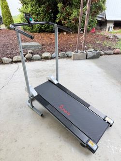 Compact, non-electric, self-propelled manual walking treadmill Sunny sf-t1407m