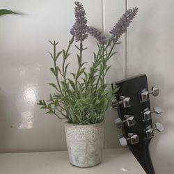Artificial Lavender In Ceramic Pot Plant 