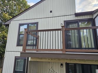 Mocha Walnut Brown Vinyl Deck Railing 