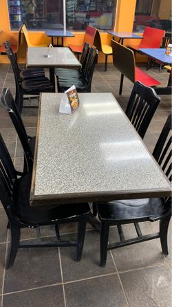 Restaurant table with 4 chairs , 4 sets
