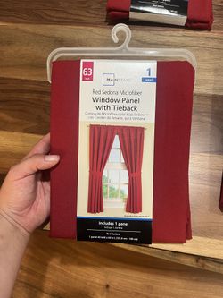 Mainstays Red Sedona 63 Inch Curtains