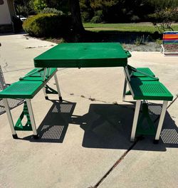 Portable Folding Picnic Table with 4 Seats