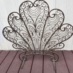 Vintage Cast-Iron Fireplace Screen