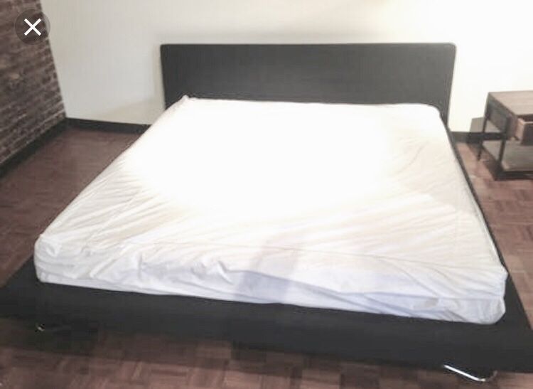 CB2 SPOKE KING BED-FRAME WITH HEADBOARD & FOOTBOARD